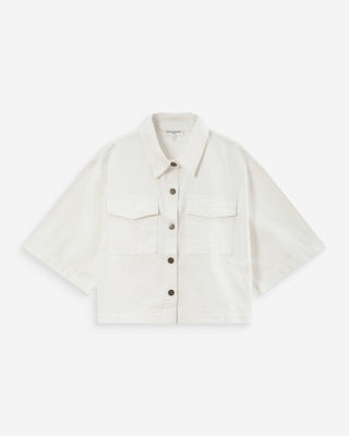 Chemise oversize en denim white Vita