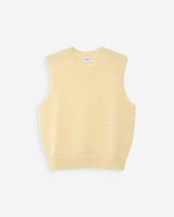 Pull en laine et mohair sans manches vanille Vollo