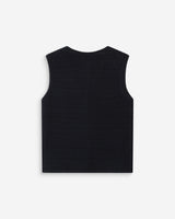 Gilet en maille sans manches col V marine Vincennes