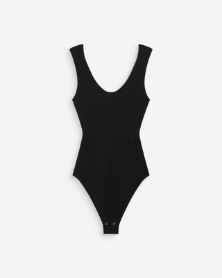 Body ajusté en maille fine à bretelles noir Velmondo