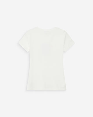 Cotton slogan T-shirt ivoire Vigee