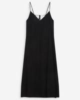 Robe longue en lin col V dos nu à nouer noir Wendra
