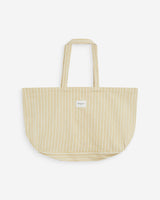 Tote bag large en coton rayé jaune Wanda