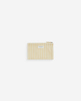 Pochette zippée en coton rayée jaune Wilene
