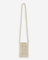 Crochet phone crossbody pouch ecru Walt