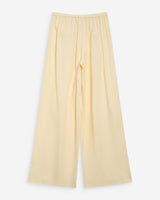Pantalon tailleur en lin fluide jaune Wally