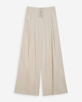 Pantalon tailleur en lin fluide sable Wally