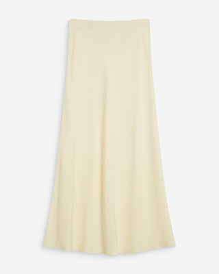 Jupe longue évasée taille haute jaune Winda