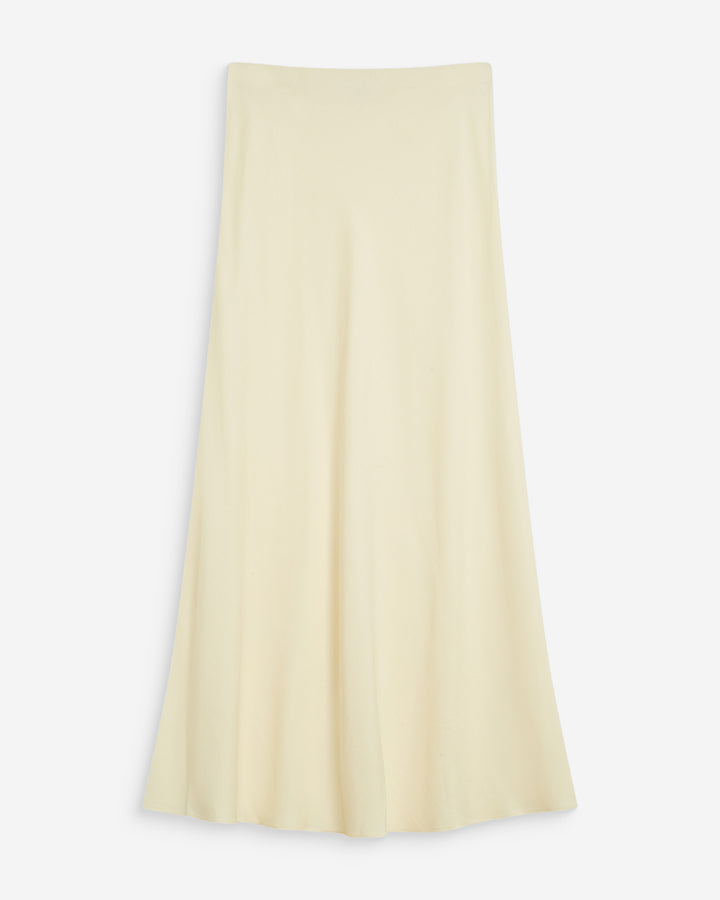 Jupe longue évasée taille haute jaune Winda