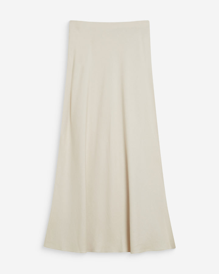 Jupe longue évasée taille haute sable Winda