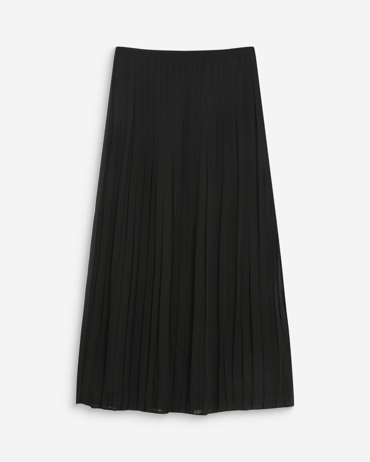Jupe longue plissée fluide noir Walina