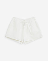 Short large en coton brodé poches italiennes white Wyler