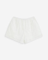 Short large en coton brodé poches italiennes white Wyler