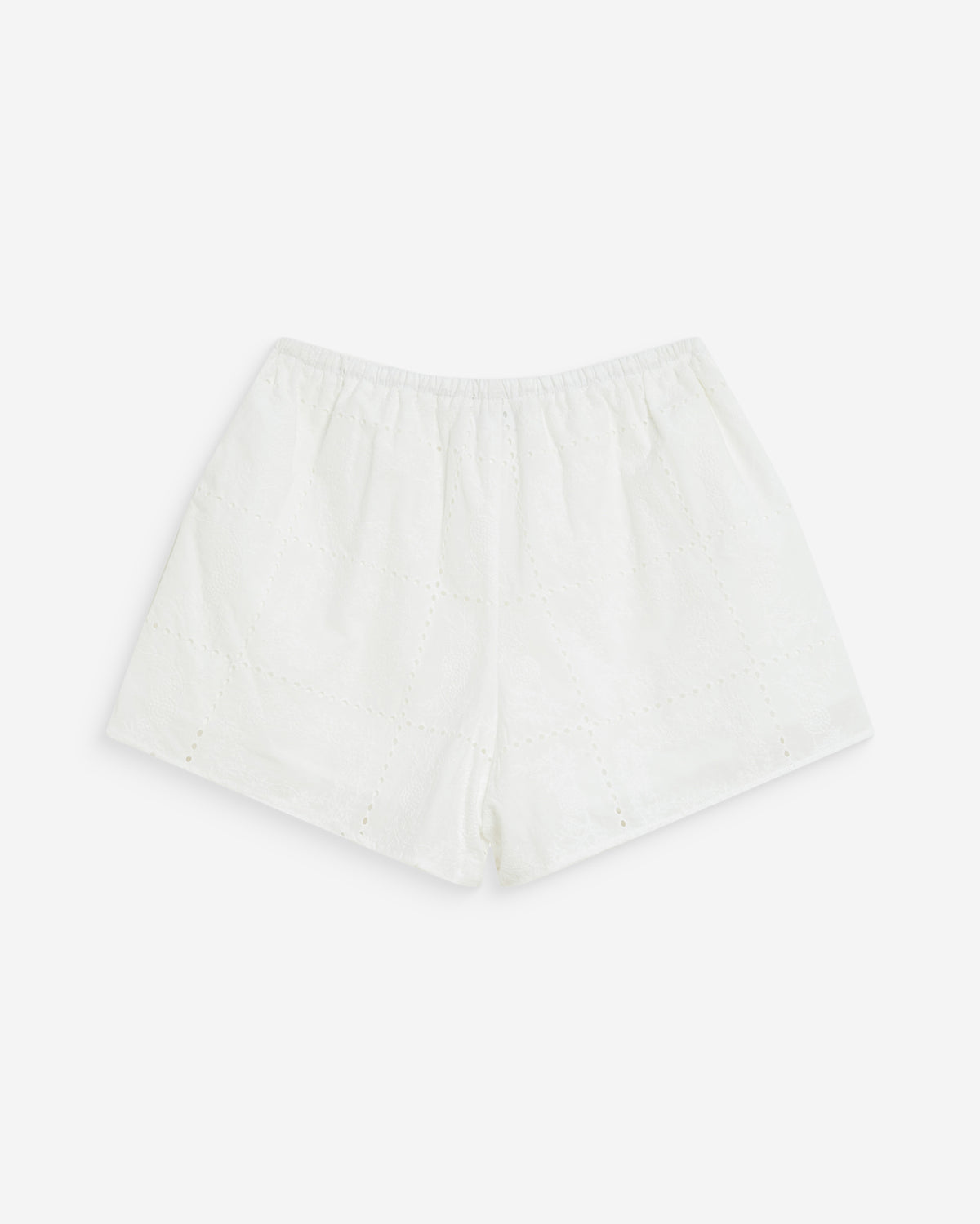 Short large en coton brodé poches italiennes white Wyler