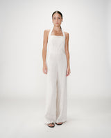 Straight-leg jumpsuit with square neckline sable Wish