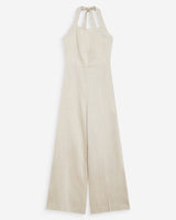 Straight-leg jumpsuit with square neckline sable Wish