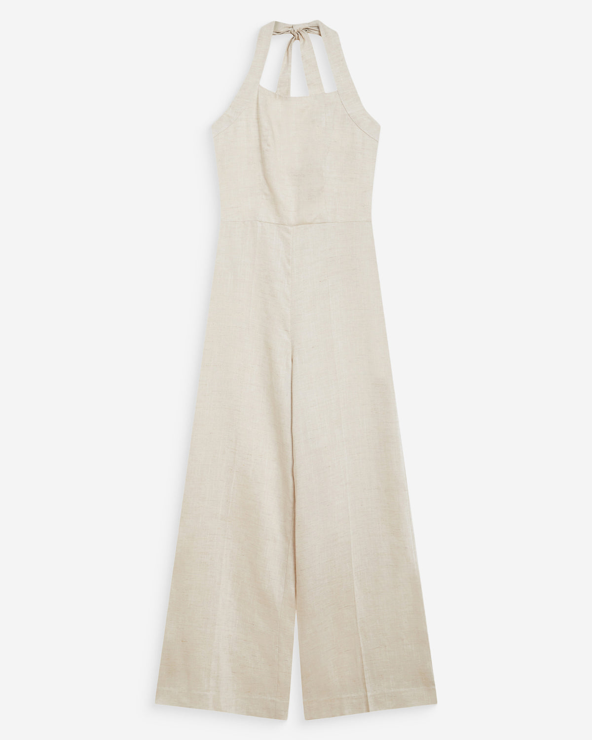 Straight-leg jumpsuit with square neckline sable Wish