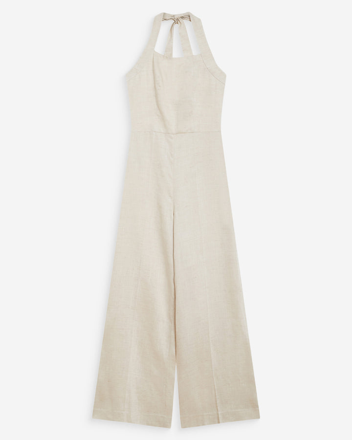 Straight-leg jumpsuit with square neckline sable Wish
