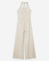 Straight-leg jumpsuit with square neckline sable Wish