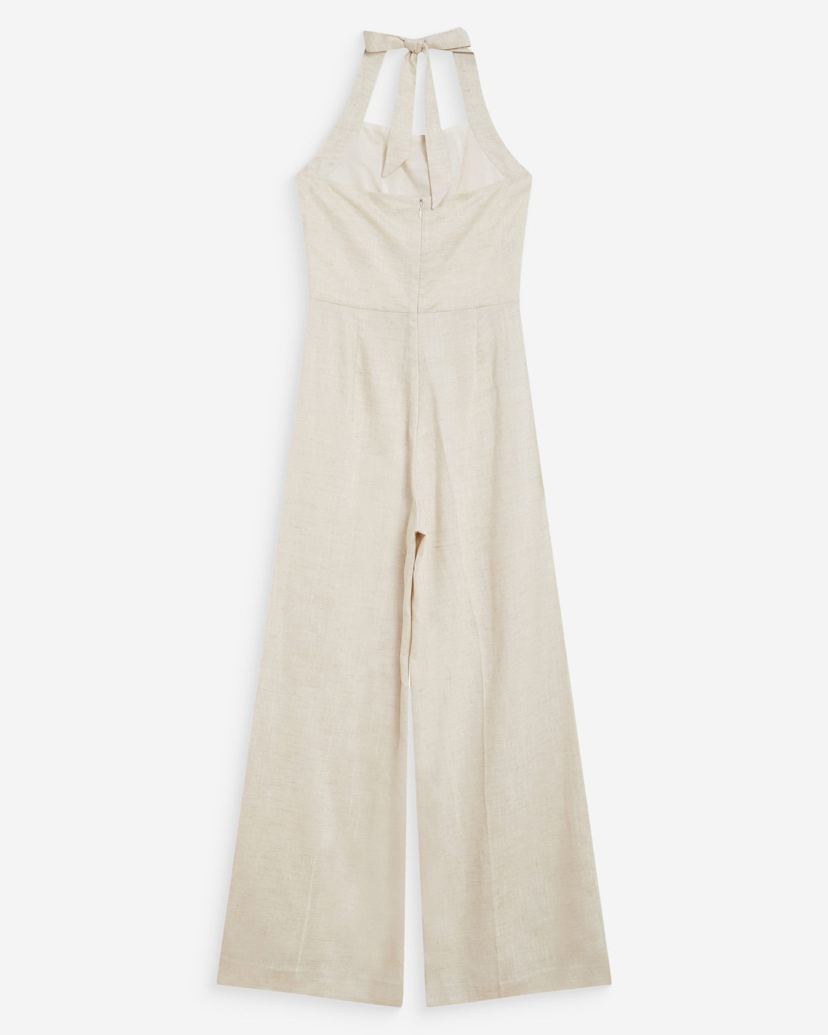 Straight-leg jumpsuit with square neckline sable Wish