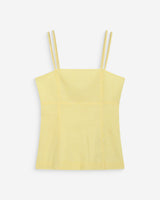Top vichy escote cuadrado jaune Wynel
