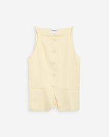 Tailored Tencel and linen square-neck vest jaune Winston
