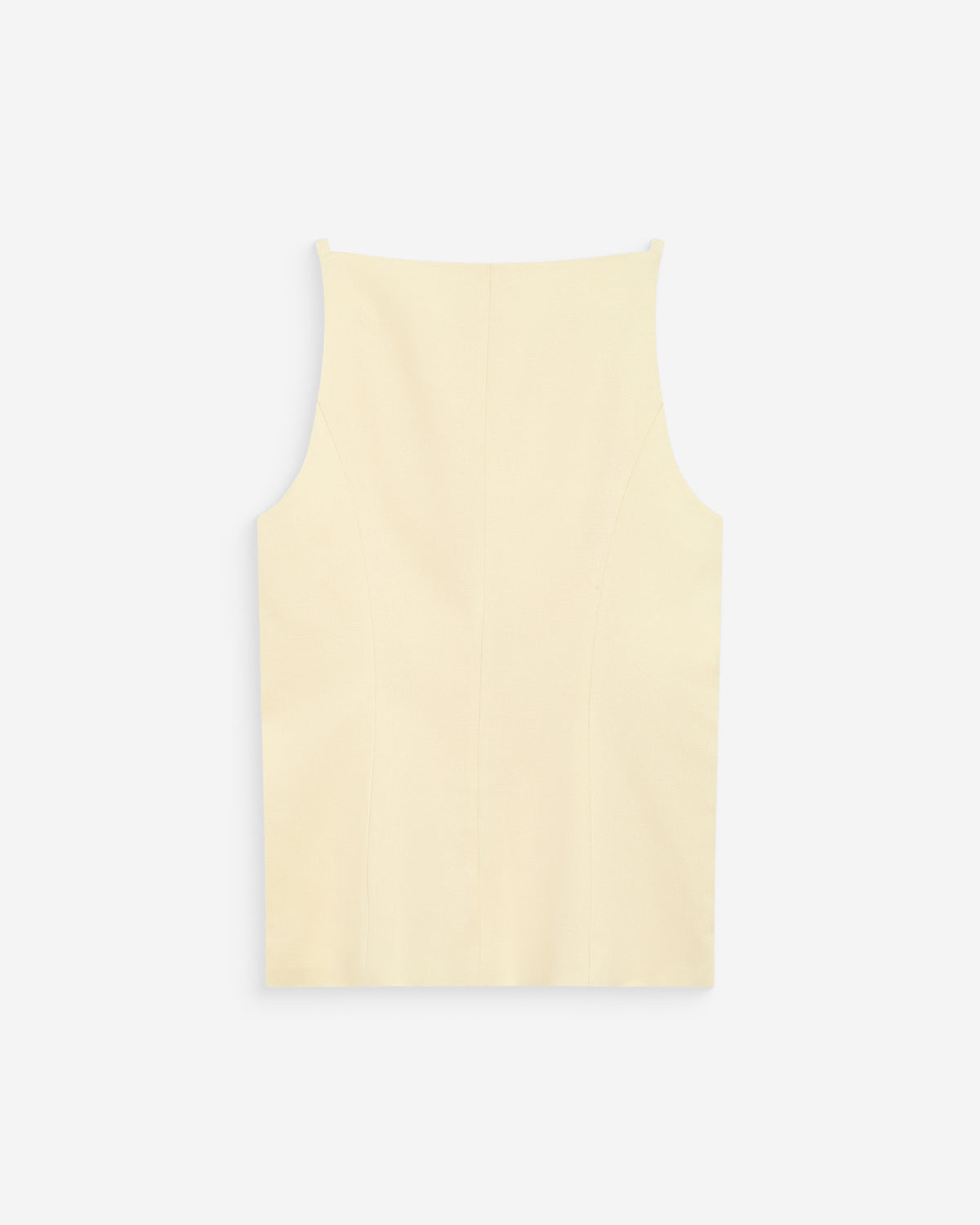 Tailored Tencel and linen square-neck vest jaune Winston
