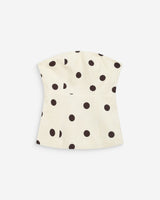 Bustier péplum à pois ecru Wixie