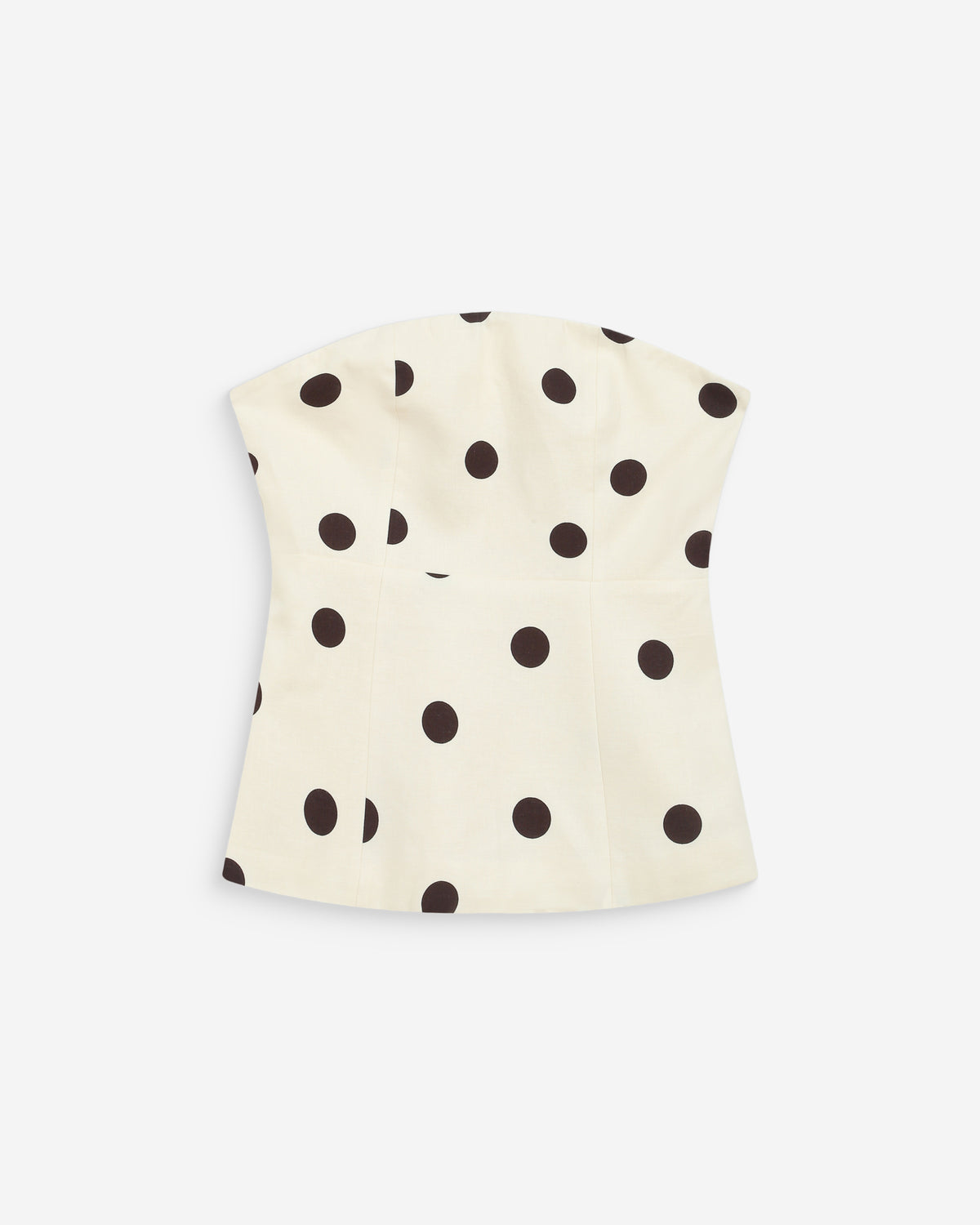 Bustier péplum à pois ecru Wixie