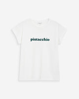 T-shirt en coton à message brodé emeraude Wylo