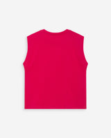 Top en coton col rond à message fuchsia Willow