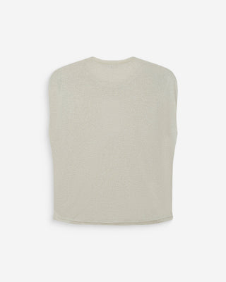 Top en lurex col rond sans manches silver Winny