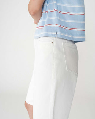 T-shirt oversize en coton rayé manches courtes ciel Welson