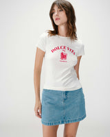 T-shirt ajusté à message fuchsia Wrenley