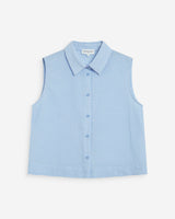 Chemise en coton vichy sans manches ciel Windell