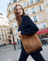Leather Bucket Bag camel Le come